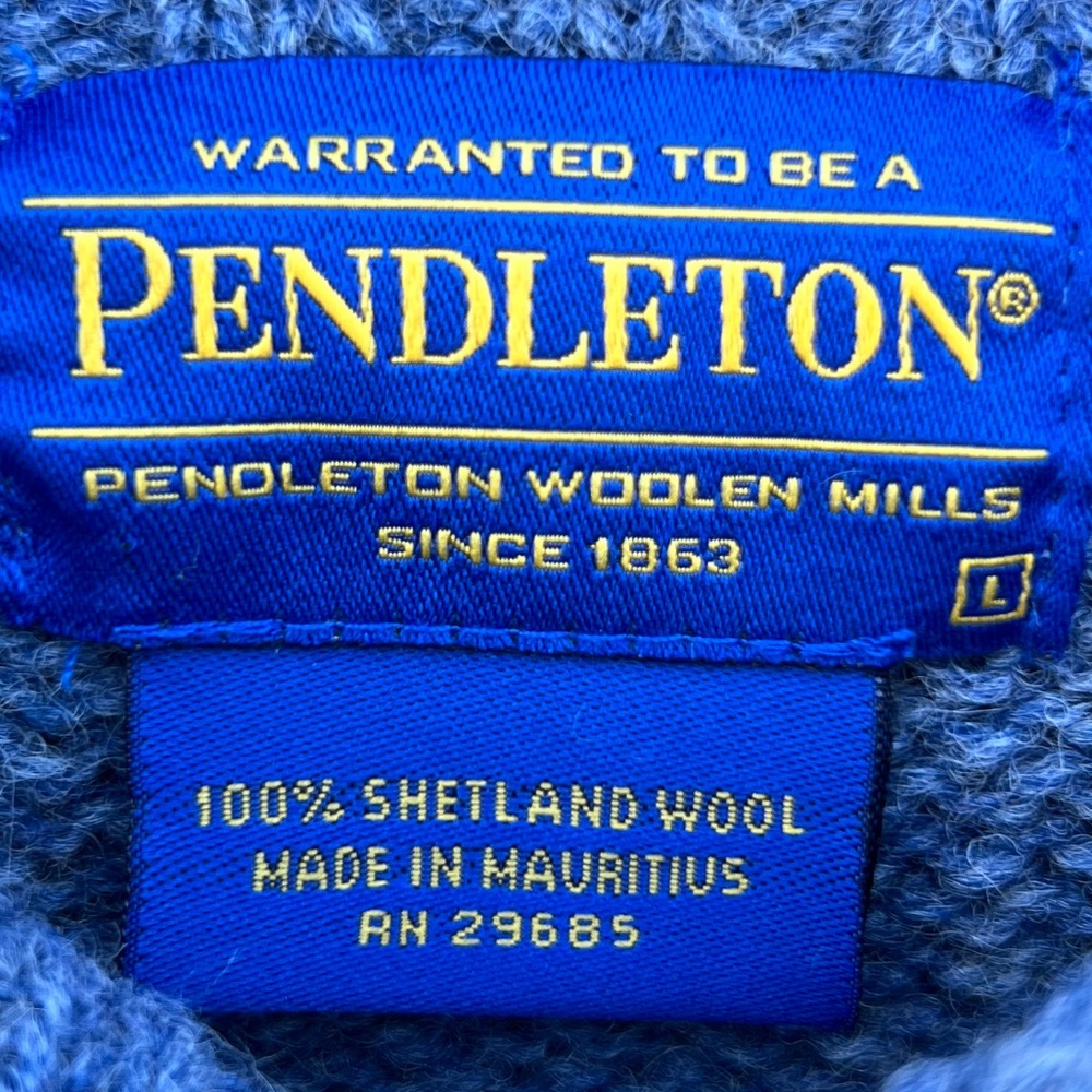 Pendleton 100% Shetland Wool Pullover Sweater - S… - image 4